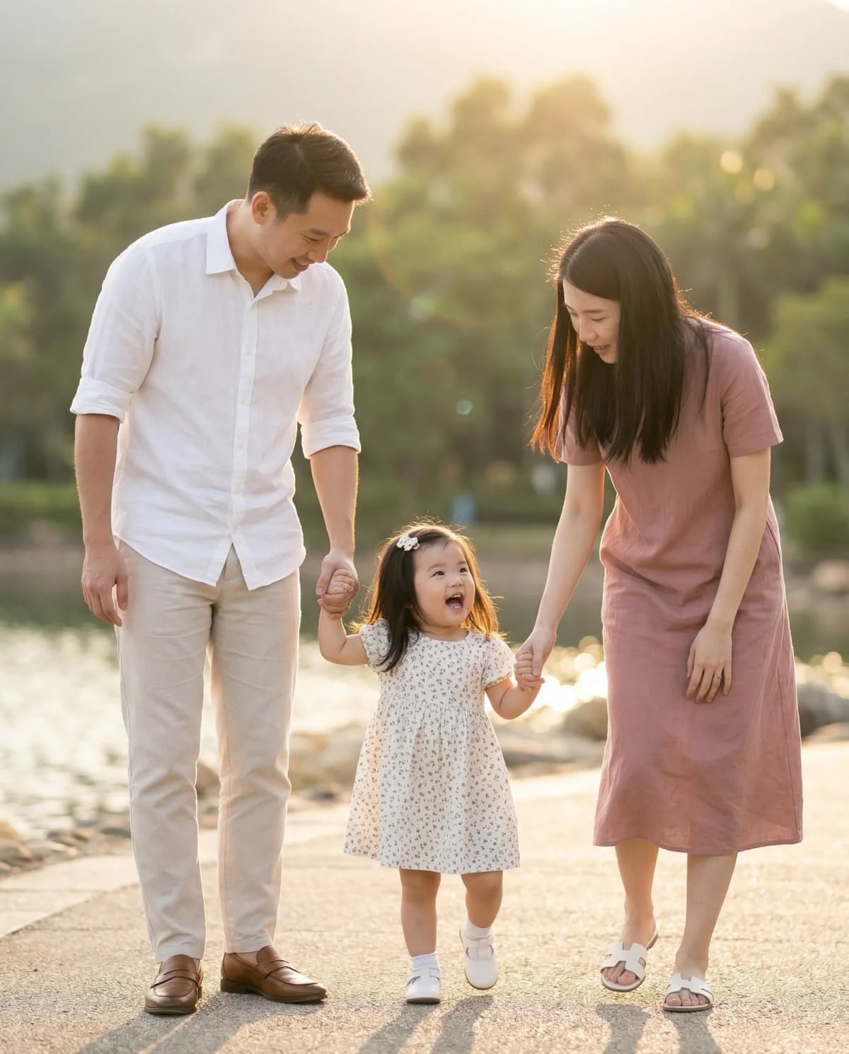 迪欣湖 親子外拍 湖畔散步 自然寫真