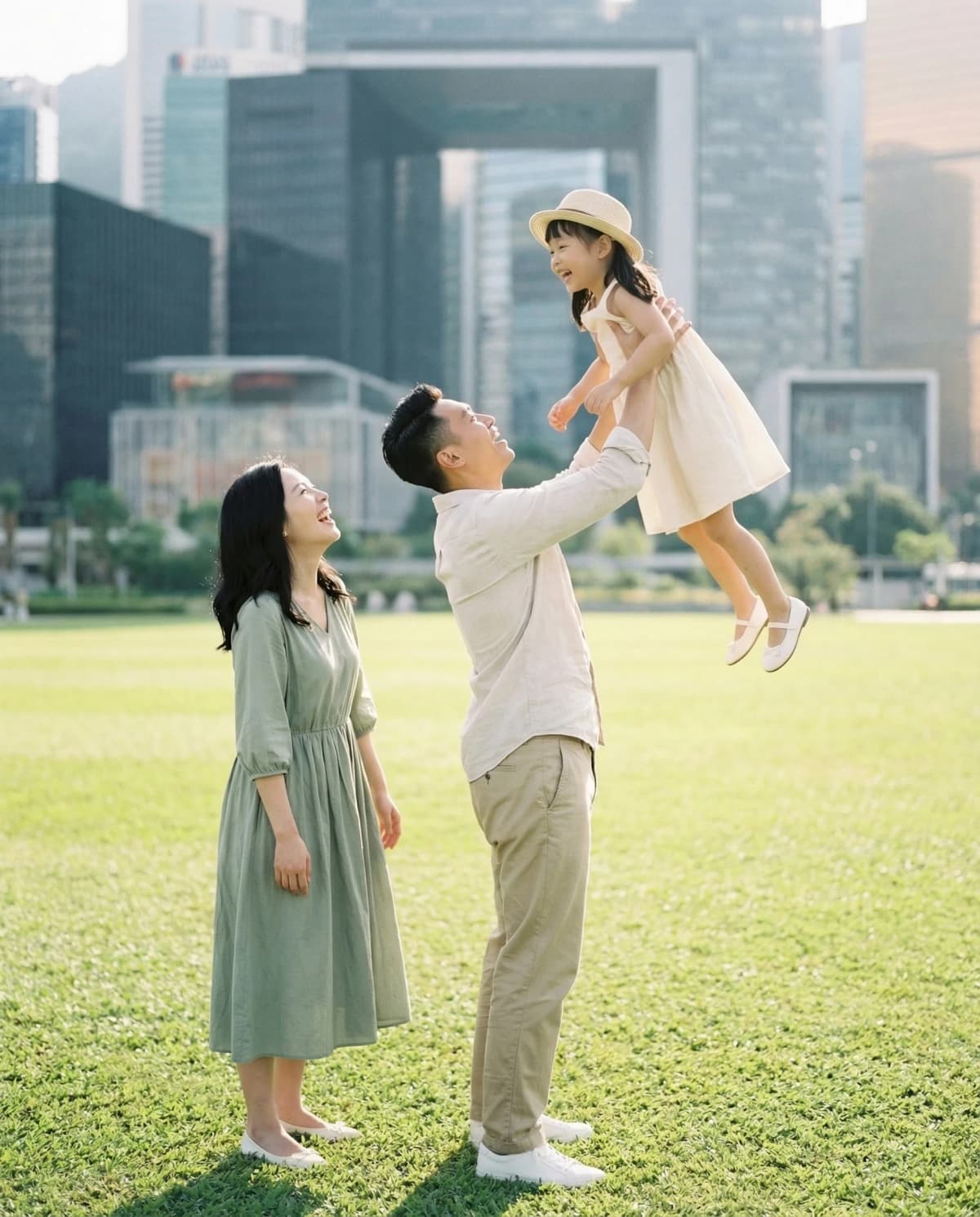 Golden Hour 草地親子攝影 柔光日落