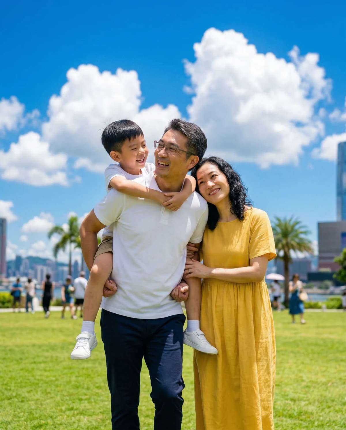 爸爸孭仔 親子戶外攝影 Golden Hour 歡樂