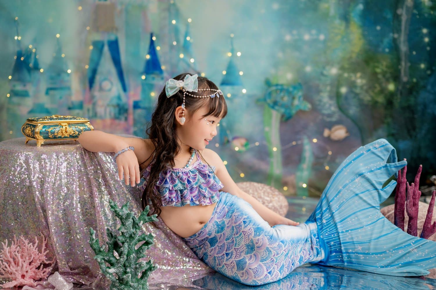 Mermaid princess photoshoot
