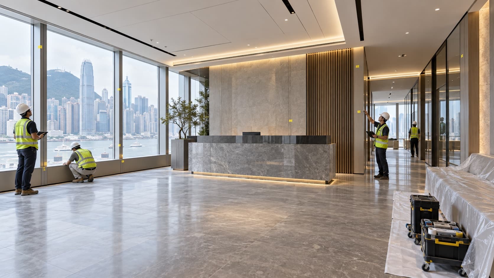 完工後的商業建築空間及工程細節