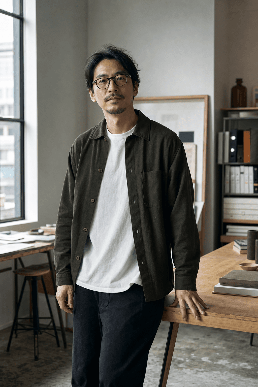 Natural founder portrait in a workplace