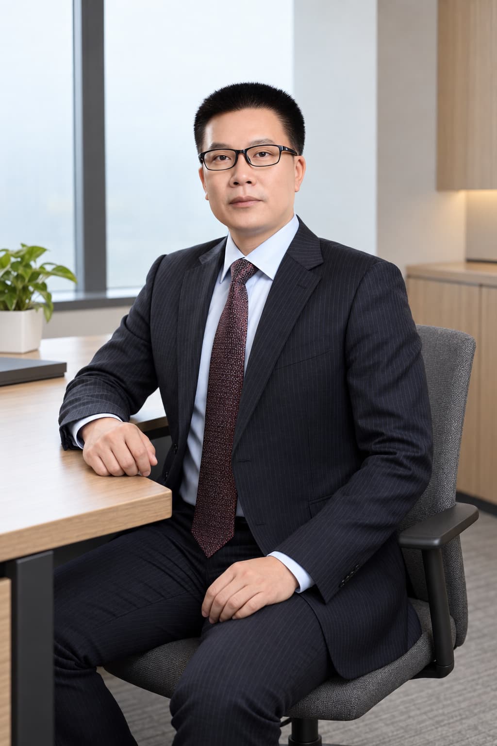 Male executive seated in his office
