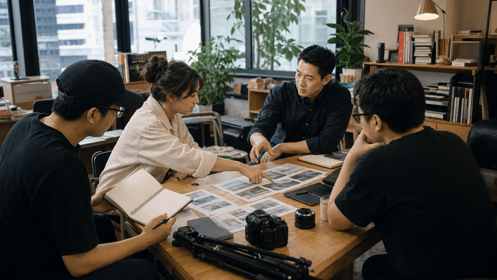 製作團隊利用分鏡及參考圖片規劃影片內容